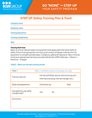 ICW Group's Do More to Step Up to Safety training template