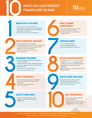 10 ways you can prevent fraudulent work comp claims.