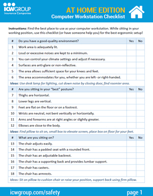 30-point ergonomics checklist for your home office setup