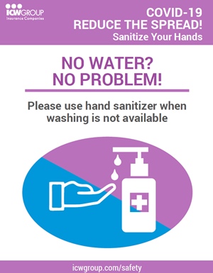 COVID-19 Poster: Reduce The Spread - Sanitize Your Hands