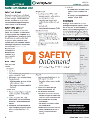 ICW Group: OnDemand Safety Talk: Safe Respirator Use