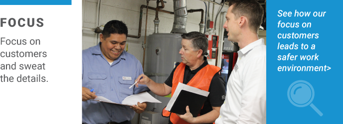 An ICW Group employee advising a customer