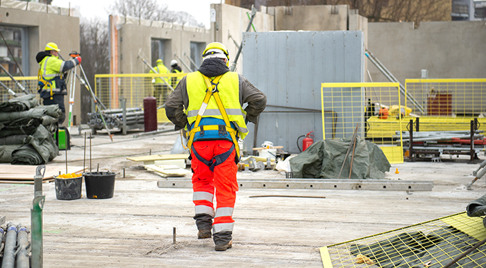 A worker at a construction site.