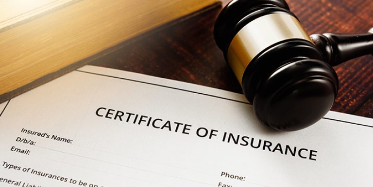 certificate of insurance