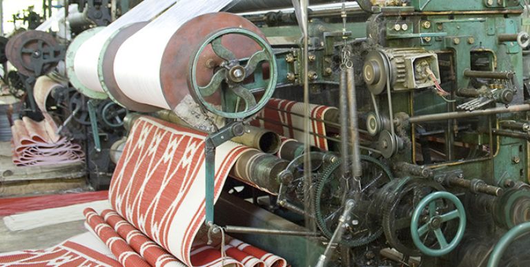 Machinery in a factory.